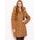 Women's winter jacket with real fox fur Due Linee - Brown -