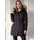 Geacă de iarnă de damă cu guler din vulpe autentică Due Linee - Neagră -