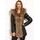 Women's winter jacket with real fox fur Due Linee - Black -