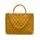 Real leather handbag Glamorous by Glam - Yellow -