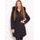 Women's winter jacket with real fox fur Due Linee - Black -