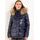 Női téli kabát eredeti rókaszőrrel Due Linee - Kék -