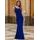 Rochie lungă de damă Due Linee - Albastră -