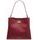 Bolso de hombro de cuero para mujer Glamorous by GLAM - Borgoña -