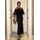 Vestido midi de mujer Due Linee - Negro -