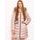 Women's winter jacket with real fox fur Due Linee - Pink -