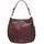 Bolso de hombro de cuero para mujer Glamorous by GLAM - Borgoña -