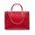 Bolso de cuero de mano para mujer Glamorous by GLAM - Rojo -