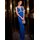 Rochie lungă de damă Due Linee - Albastră -