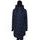 Dámská zimní bunda s asymetrickým zipem tmavě modrá -