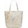 Bolso de hombro de cuero para mujer Due Linee - Beige -