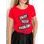 Women's T-shirt Due Linee - Red -