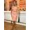 Rochie dantelă de damă Due Linee - Somon -