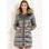 Winter jacket with real fox fur Due Linee - Silver -