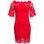 Lace dress Due Linee - Red -