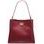 Bolso de hombro de cuero para mujer Glamorous by GLAM - Borgoña -