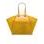 Real leather shoulder bag Glamorous by GLAM - Yellow -