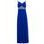 Damska długa sukienka Due Linee - niebieski -