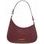 Kožená kabelka ražená vínová -