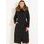 Chaqueta de invierno para mujer con piel de zorro real Due Linee - Negro -