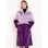 Dámský oboustranný kabát fialovo - lila -