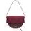 Bolso de hombro de cuero para mujer Glamorous by GLAM - Borgoña -