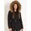 Chaqueta de invierno para mujer con piel de zorro real Due Linee - Negro -