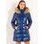 Winter jacket with real fox fur Due Linee - Blue -