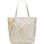 Bolso de hombro de cuero para mujer Due Linee - Beige -