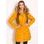 Women's winter jacket with real fox fur Due Linee - Yellow -