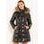 Winter jacket with real fox fur Due Linee - Black -