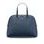 Dámská kožená kabelka do ruky na zip - tmavě modrá -