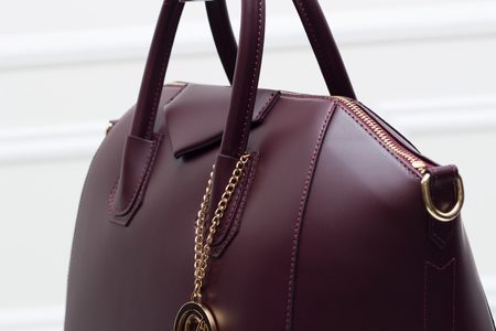 Real leather handbag Glamorous by GLAM - Wine -