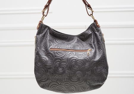 Real leather shoulder bag Glamorous by GLAM - Grey -