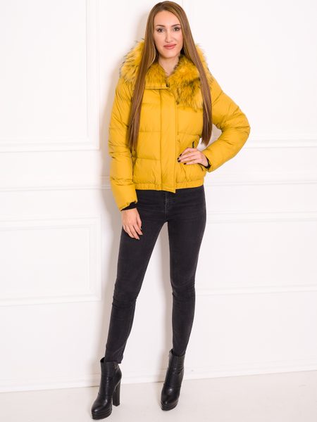 Women's winter jacket Due Linee - Yellow -