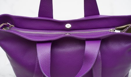 Real leather shoulder bag Glamorous by GLAM - Violet -