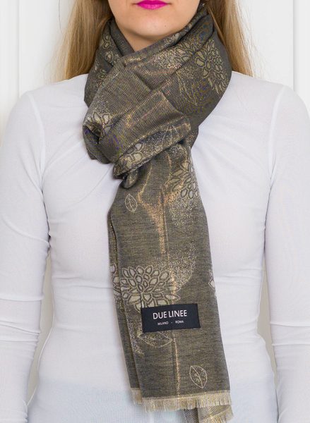 Foulard donna Due Linee - Nero -