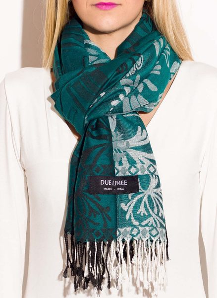 Women's scarf Due Linee - Green -