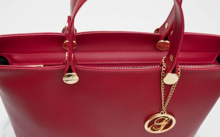 Bolso de cuero de mano para mujer Glamorous by GLAM - Rojo -