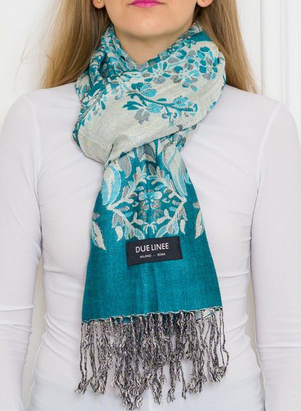 Women's scarf Due Linee - Blue -