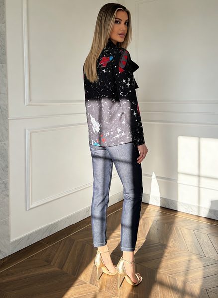 Women's top Due Linee - Black -