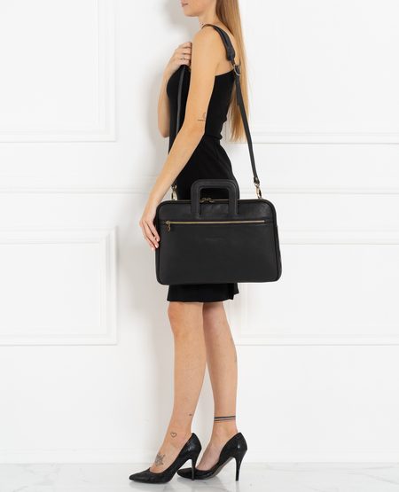 Bolsa de viaje de cuero Glamorous by GLAM Santa Croce - Negro -