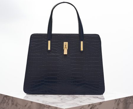 Borsa a mano da donna in pelle Glamorous by GLAM - Blu scuro -