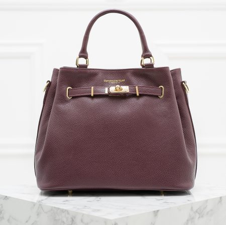 Real leather handbag Glamorous by GLAM - Wine -