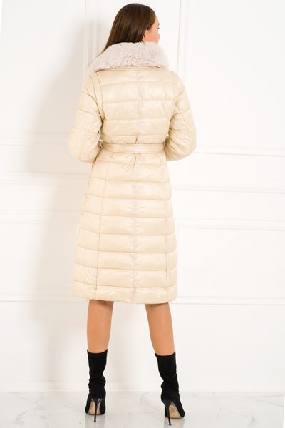 Damska kurtka zimowa Due Linee - beżowy -