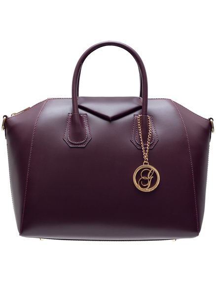 Real leather handbag Glamorous by GLAM - Wine -