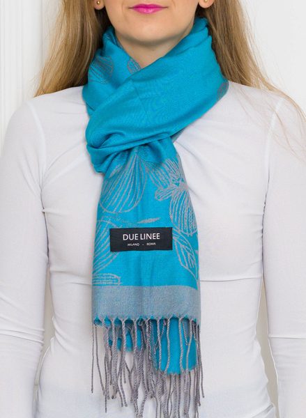 Women's scarf Due Linee - Blue -