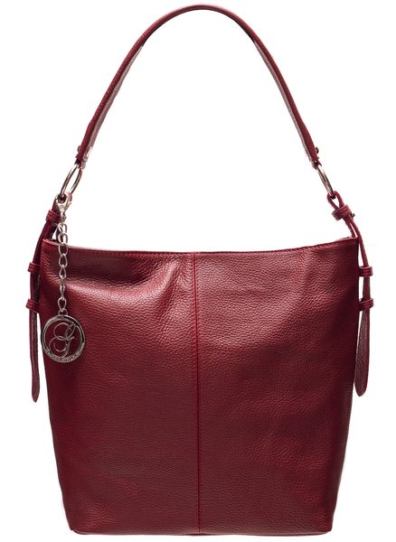 Bolso de hombro de cuero para mujer Glamorous by GLAM - Borgoña -