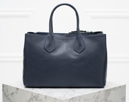 Real leather handbag Glamorous by GLAM - Dark blue -