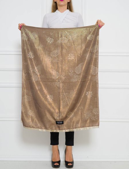 Foulard donna Due Linee - Marrone -